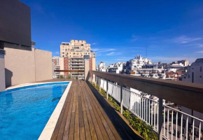 RentUp - Monoambiente en Palermo con balcon y piscina en la terraza